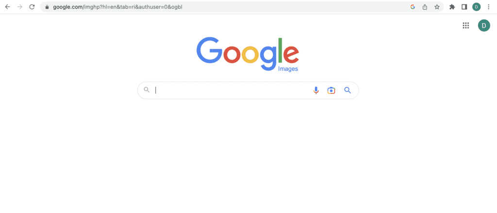 Google image search homepage