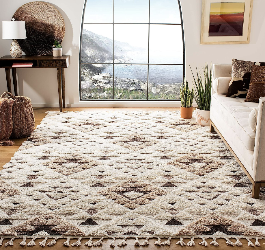 plush brown area rug