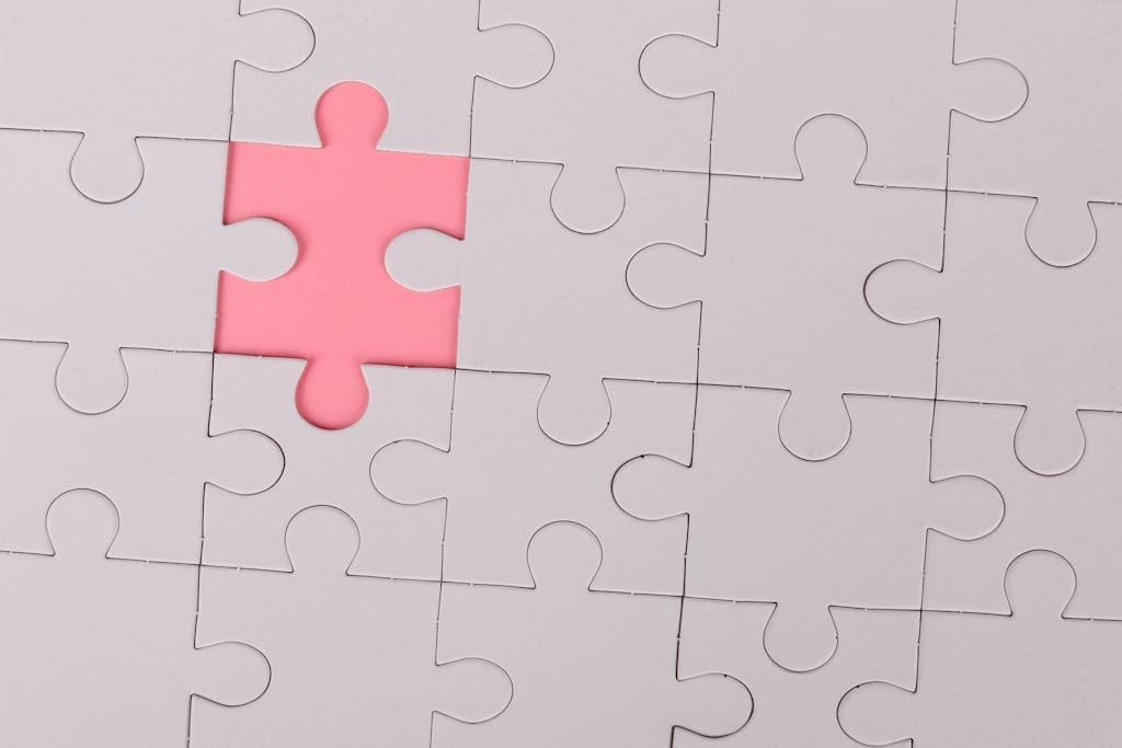 Pink Jigsaw Puzzle Piece